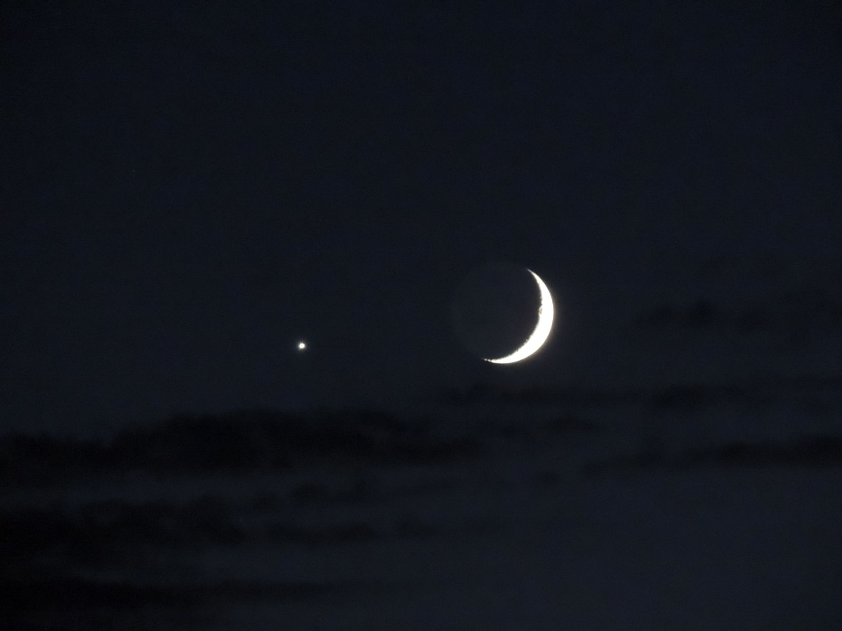 The Moon and Venus